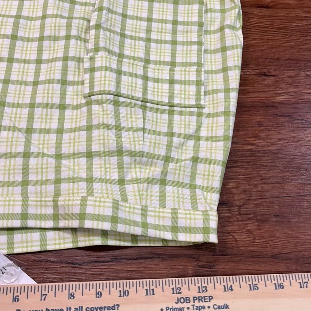Forever 21 Women’s Avocado Green Plaid Mini Skirt Wrap Style With Pocket  M NWT - Picture 7 of 11